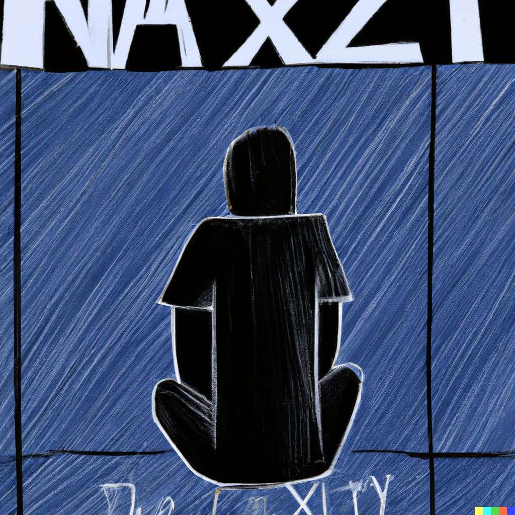 a representation of anxiety, book cover art